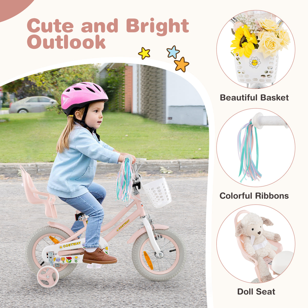 30 cm Children Training Bicycle w/ Doll Seat