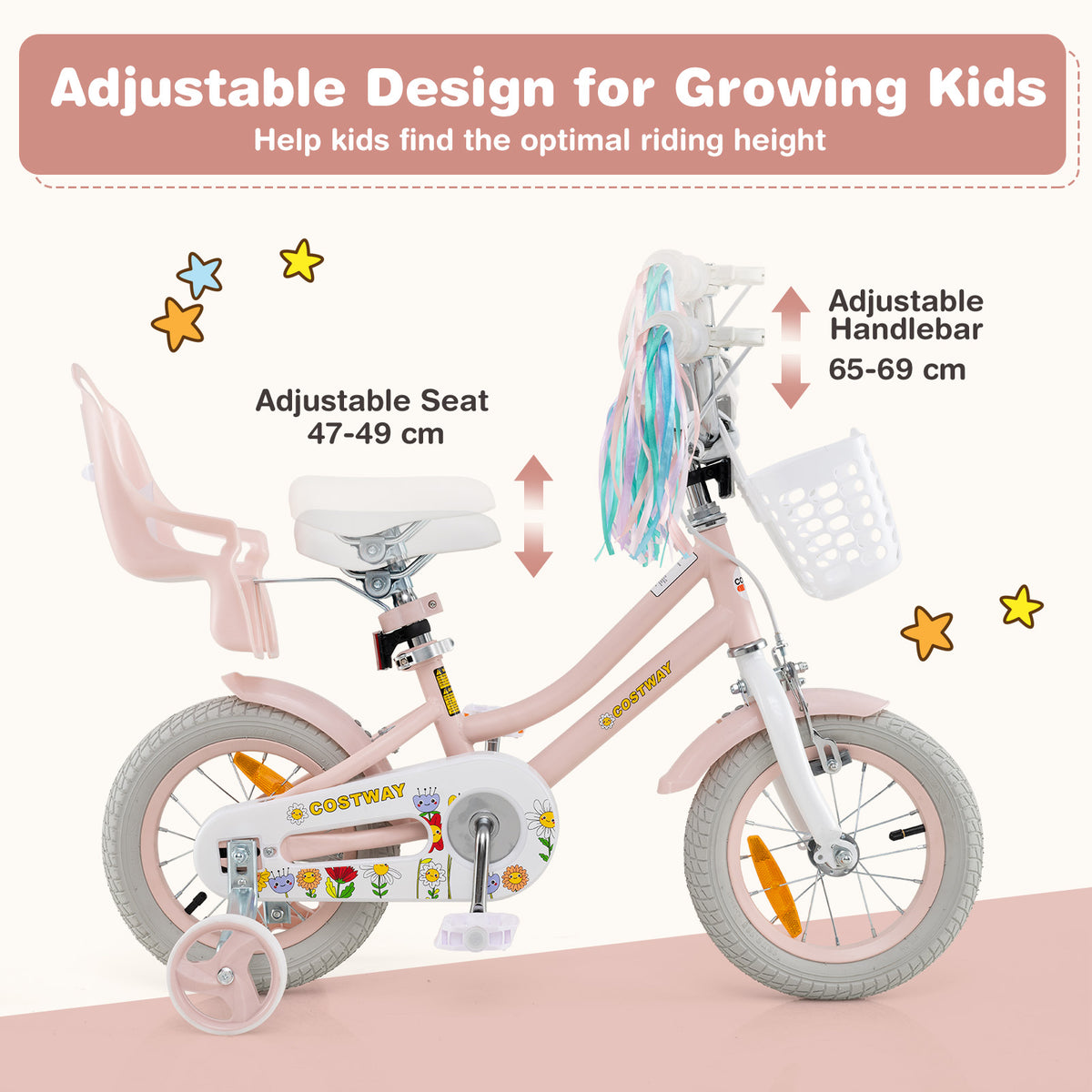 30 cm Children Training Bicycle w/ Doll Seat