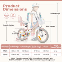 36 cm Children Training Bicycle w/ Doll Seat