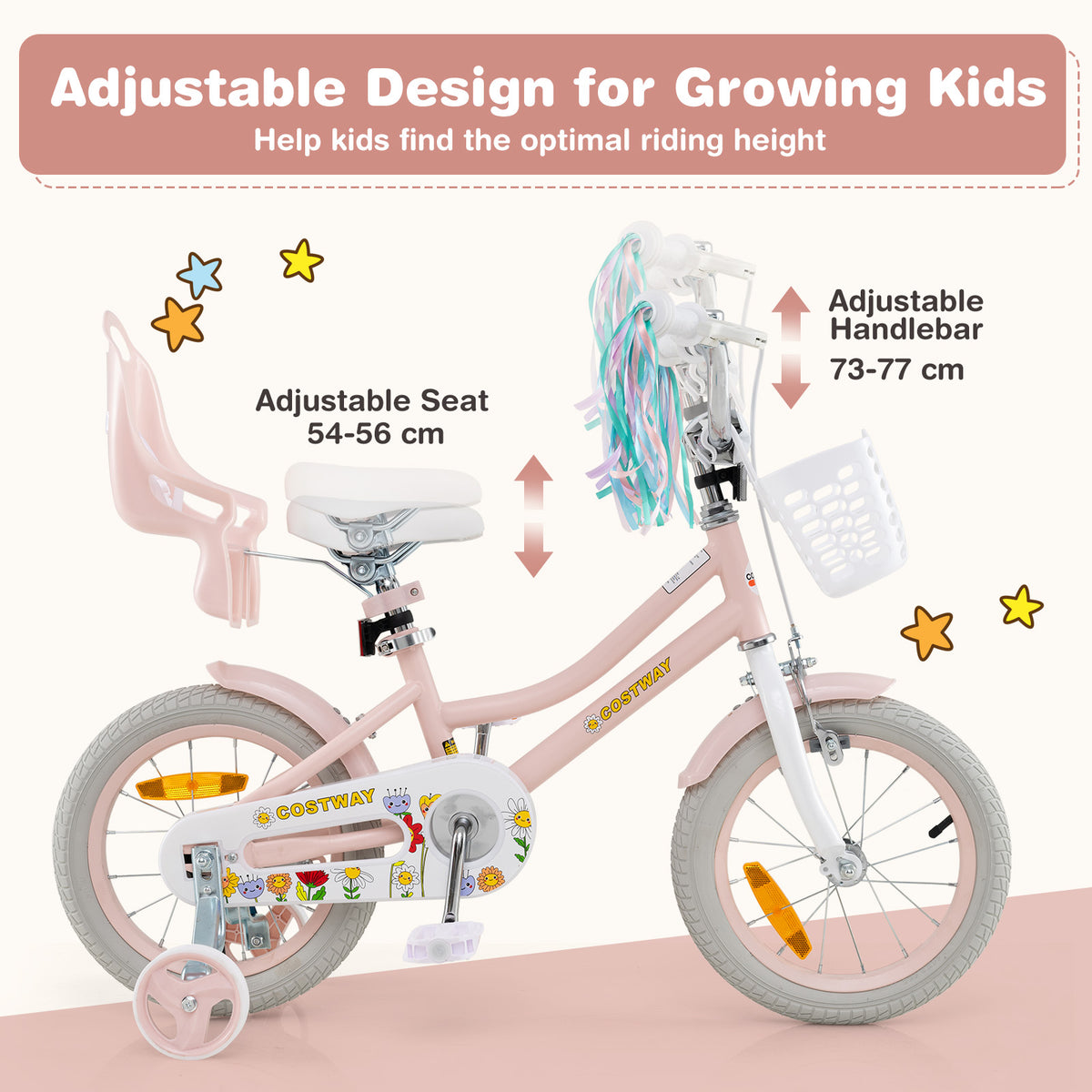 36 cm Children Training Bicycle w/ Doll Seat