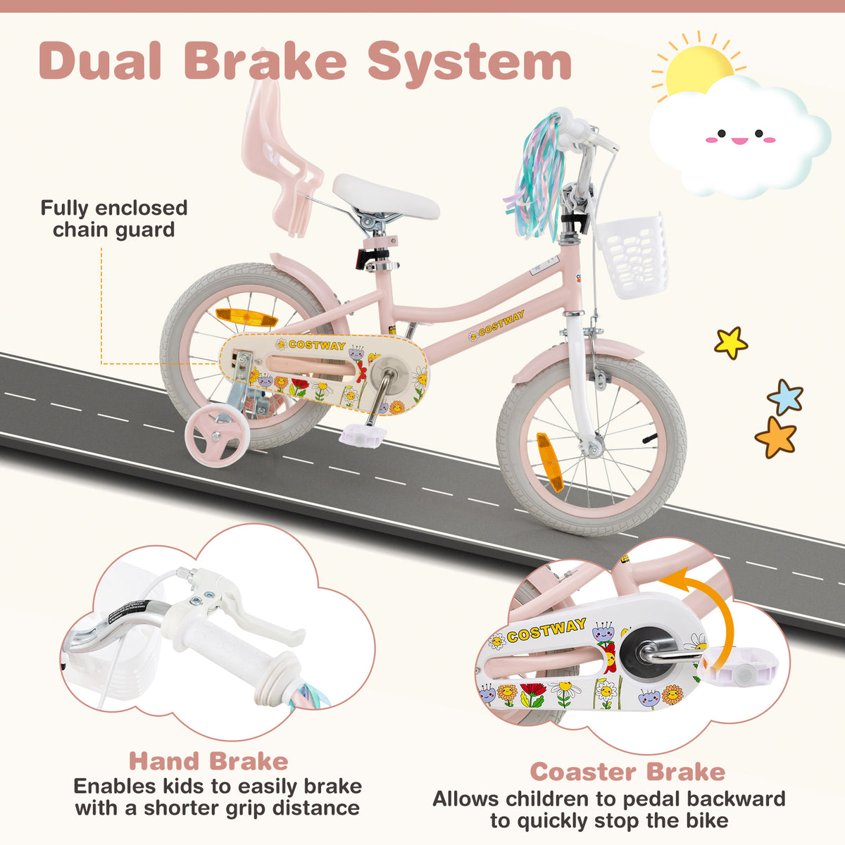 36 cm Children Training Bicycle w/ Doll Seat