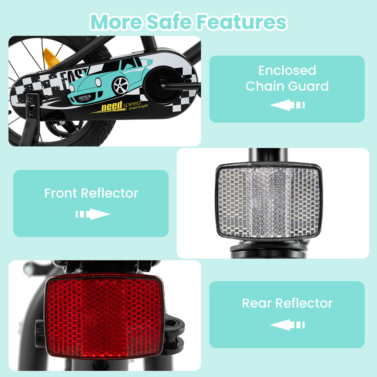 14/16/18-Inch Children Bicycle with Removable Training Wheels