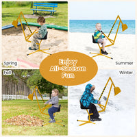 Sand Digger for Kids, Sandbox Toy Digger with 2-Handed Controls & Flexible Shovel