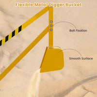 Sand Digger for Kids, Sandbox Toy Digger with 2-Handed Controls & Flexible Shovel