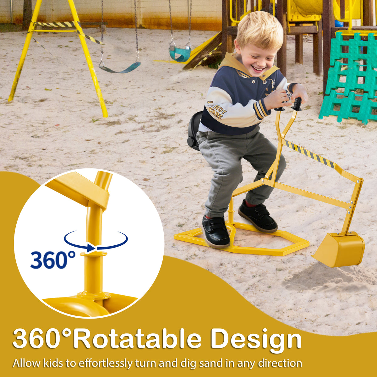 Outdoor Construction Excavator for 3+ Years Old Boys and Girls