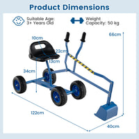 Sandbox Toy Digger w/ 360° Rotatable Function & Ergonomic Backrest