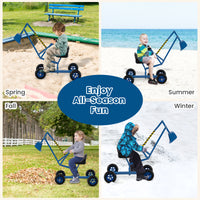 Sandbox Toy Digger w/ 360° Rotatable Function & Ergonomic Backrest