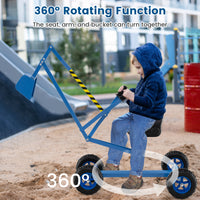 Sandbox Toy Digger w/ 360° Rotatable Function & Ergonomic Backrest