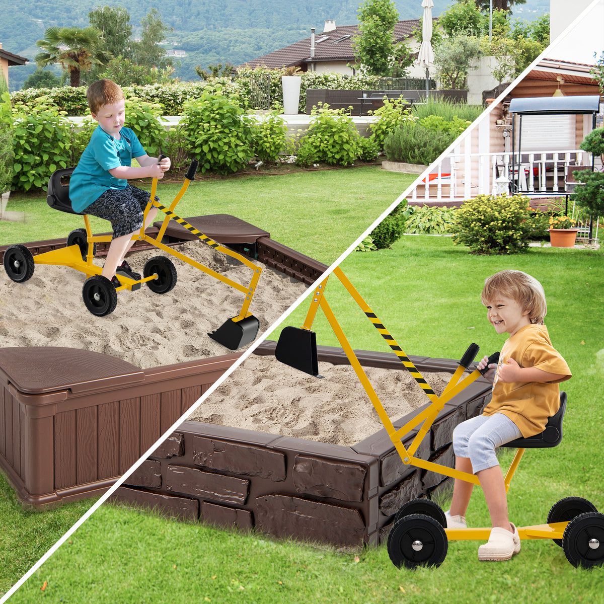 Sand Digger for Kids, Sandbox Toy Digger for 3+ Years Old Boys and Girls