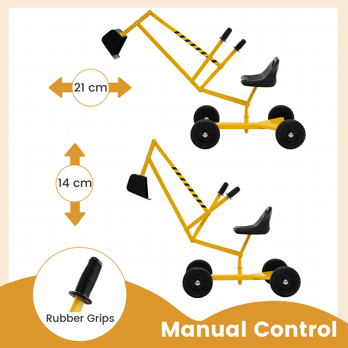 Sand Digger for Kids, Sandbox Toy Digger for 3+ Years Old Boys and Girls