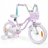 Mermaid Girls Bike with Adjustable Seat and Handlebar for Kids Aged 8+ Years Old