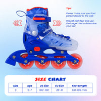 Kids Inline Skates with Light Up Wheels and Safety Protection for Beginners