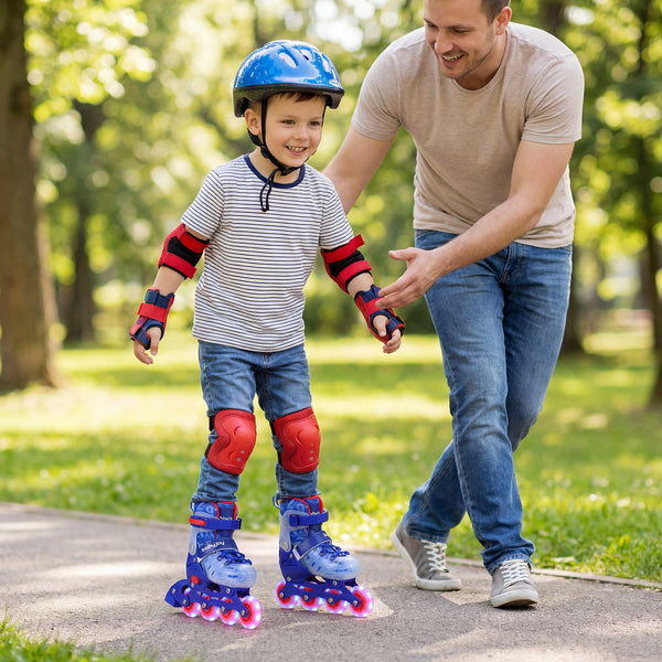 Kids Inline Skates with Light Up Wheels and Safety Protection for Beginners