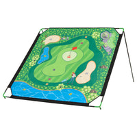 Golf Chipping Game Set with Large Mat 2 Clubs and 24 Sticky Balls