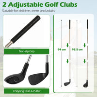 Golf Chipping Game Set with Large Mat 2 Clubs and 24 Sticky Balls