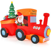 2.6M Christmas Inflatable Light Up Santa Train for Garden & Lawn