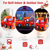 2.6M Christmas Inflatable Light Up Santa Train for Garden & Lawn
