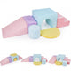 6 Pieces Kids Climbing Foam Blocks Playset with Slide