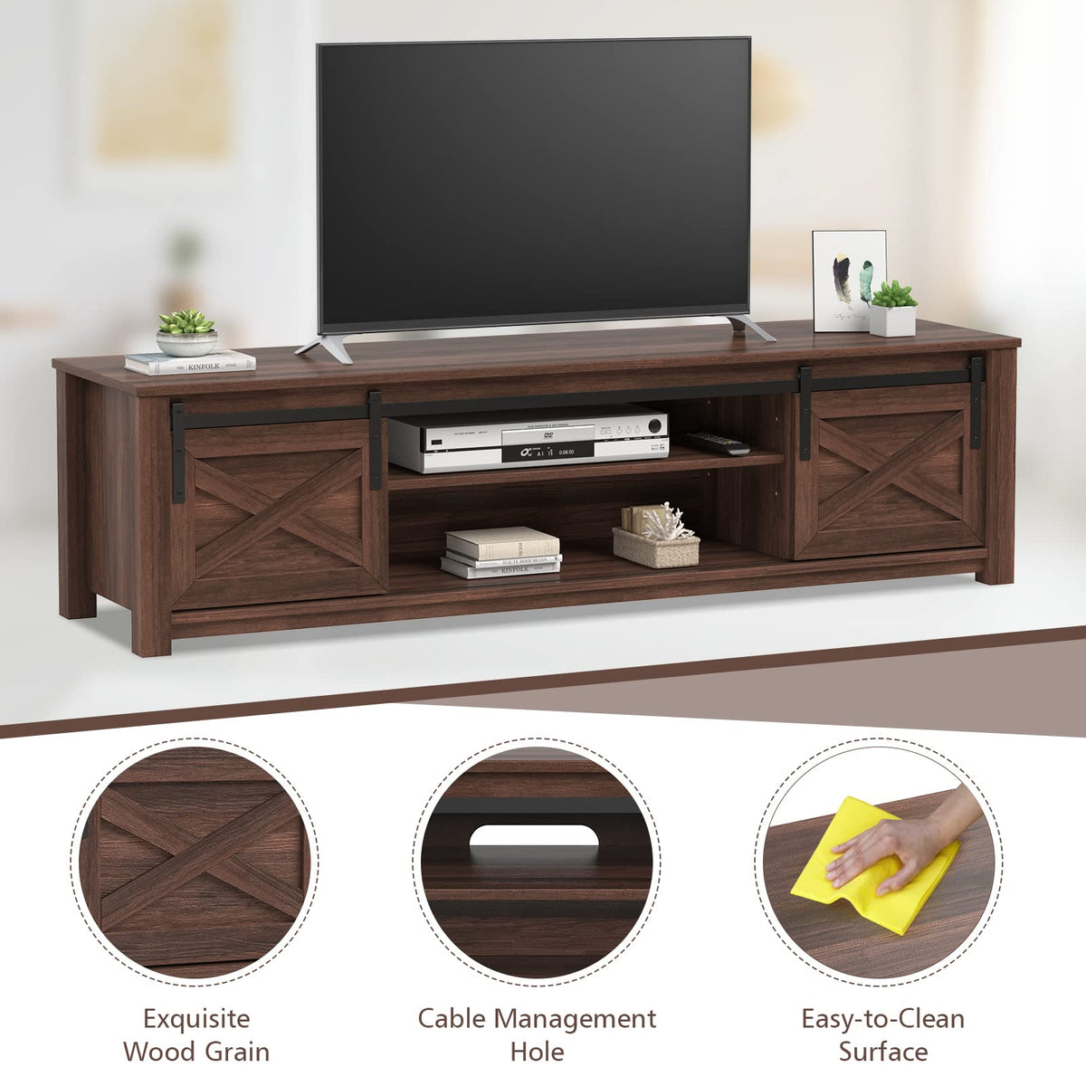 Giantex 150cm TV Stand, TV Console Table