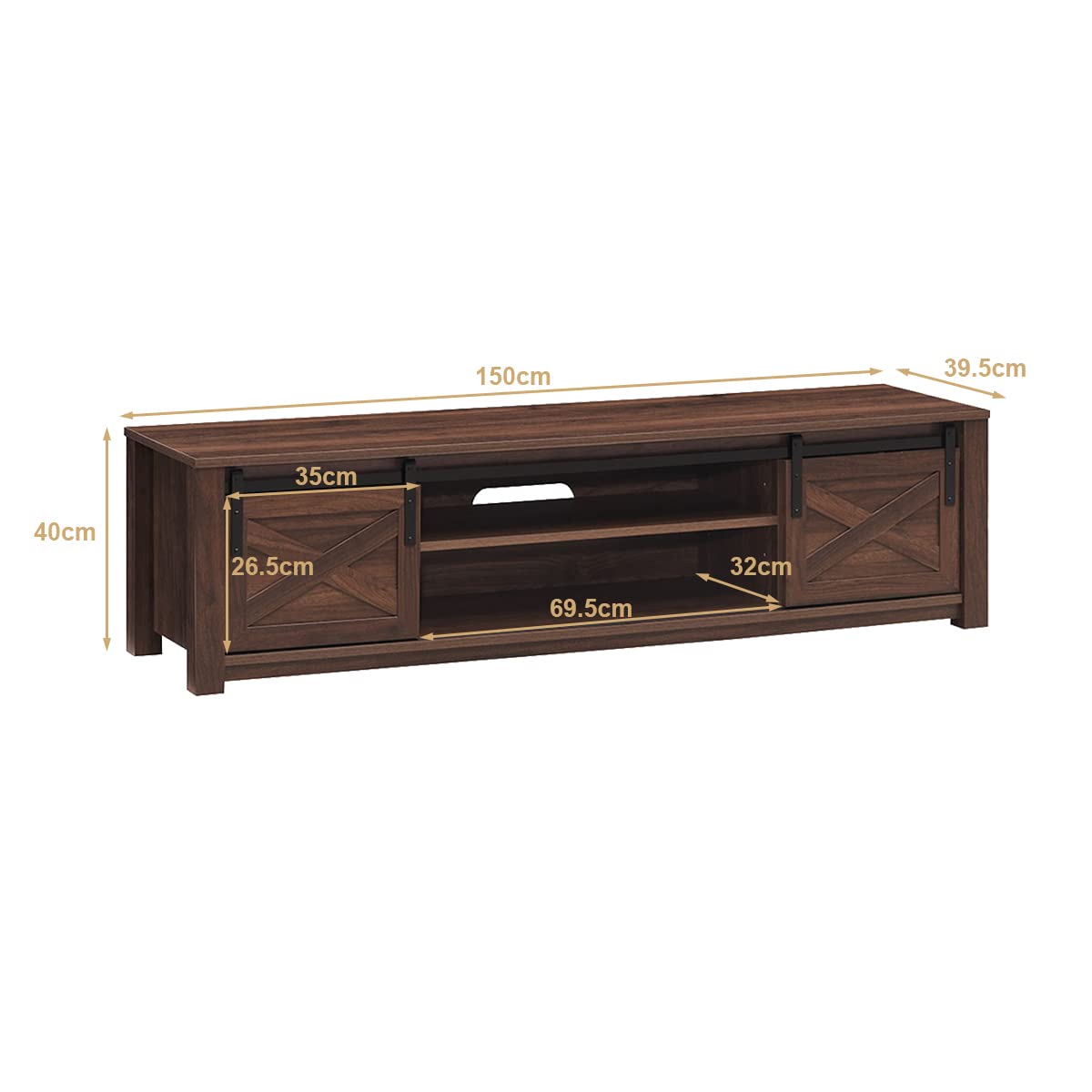 Giantex 150cm TV Stand, TV Console Table