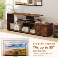 TV Stand with Storage Shelves and Cabinet for Living Room and Bedroom