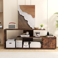 TV Stand with Storage Shelves and Cabinet for Living Room and Bedroom