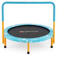 Giantex 36-Inch Mini Trampoline for Kids, ASTM Approved Foldable Rebounder Trampoline