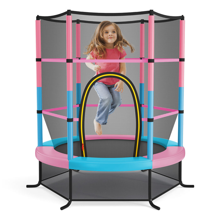 Kid Round Trampoline, 4.5ft Children Outdoor & Indoor Jumping Bed