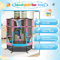 Kid Round Trampoline, 4.5ft Children Outdoor & Indoor Jumping Bed
