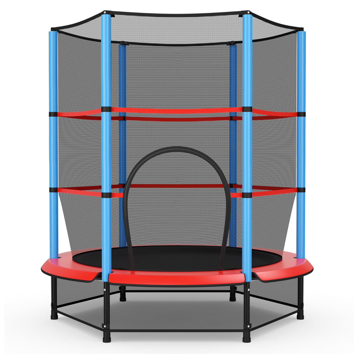 55 Inches Kids Trampoline with Safety Enclosure Net