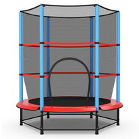55 Inches Kids Trampoline with Safety Enclosure Net