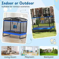 6 FT Kids Trampoline with Swing and Horizontal Bar