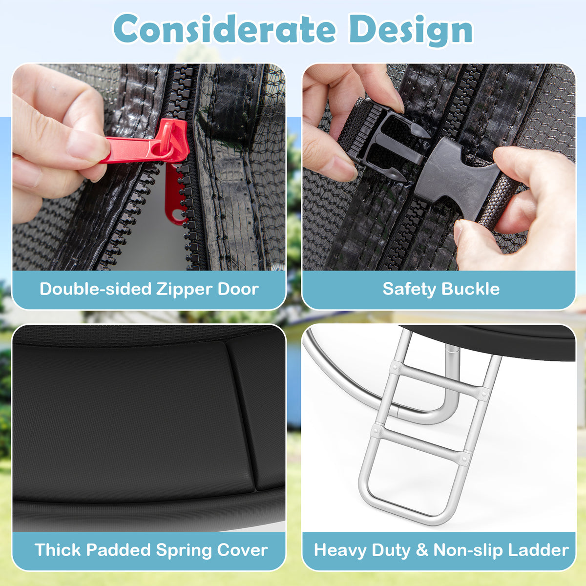 Outdoor Trampoline, Heavy-Duty Recreational Trampoline