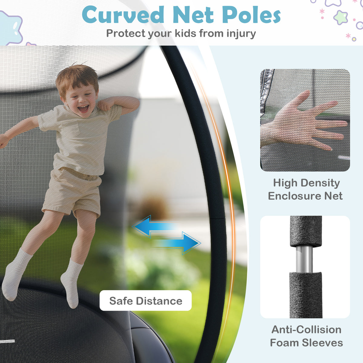 Outdoor Trampoline, Heavy-Duty Recreational Trampoline