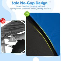 Trampoline for Kids with Enclosure, 6-in-1 Indoor Outdoor Toddler Trampoline with Adjustable Gymnastics Bar