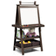 Kids Art Easel, 3 in 1 Double-Sided Standing Easel for Toddlers w/Chalkboard