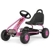 Pedal Go Kart for Kids with Adjustable Seat and Handbrake