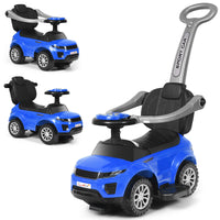 3 in 1 Kids Ride On Push Car, Sliding Walking Car with Horn, Music, Light