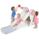 Foldable Toddler Slide with Basketball Hoop and Ring Toss