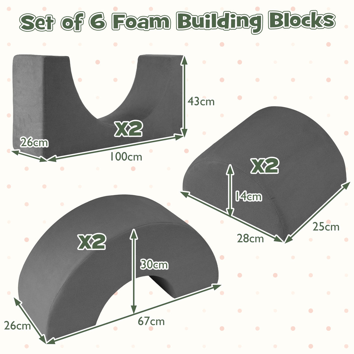 Kids Crawl and Climb foam Play Set Foam Climbing Blocks for Toddlers