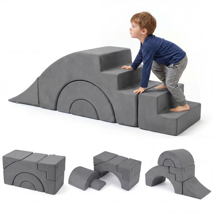 Foam Climbing Blocks for Toddlers 5-Piece Kids Climb Toys Soft Play Set for Babies