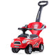 3-in-1 Ride On Kids Push Car with Detachable Guardrails and Handle