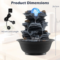Rolling Crystal Ball Water Fountain Indoor with Pump for Home Decor