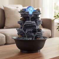 Rolling Crystal Ball Water Fountain Indoor with Pump for Home Decor