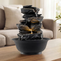 Tabletop Water Fountain with LED Light for Home Office