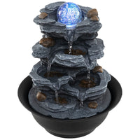 Rolling Crystal Ball Water Fountain Indoor with Pump for Home Decor