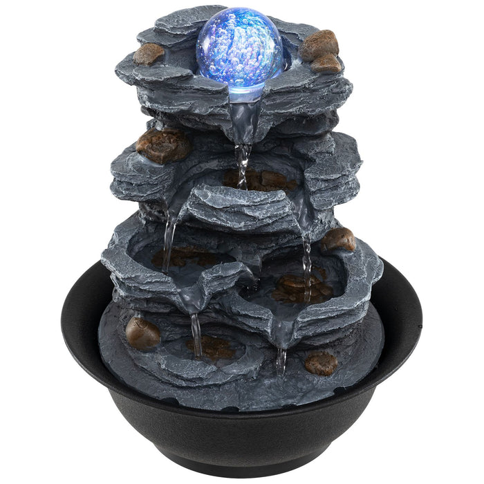 Rolling Crystal Ball Water Fountain Indoor with Pump for Home Decor