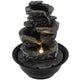 Tabletop Water Fountain with LED Light for Home Office