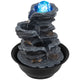 Crystal Ball Water Fountain for Desk with Pump for Home Office