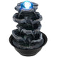 Indoor Water Fountain with Color Changing LED and Adjustable Flow